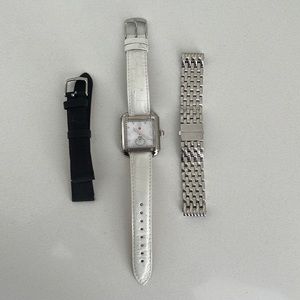Michele Urban Stainless Steel Watch and Extra Bands